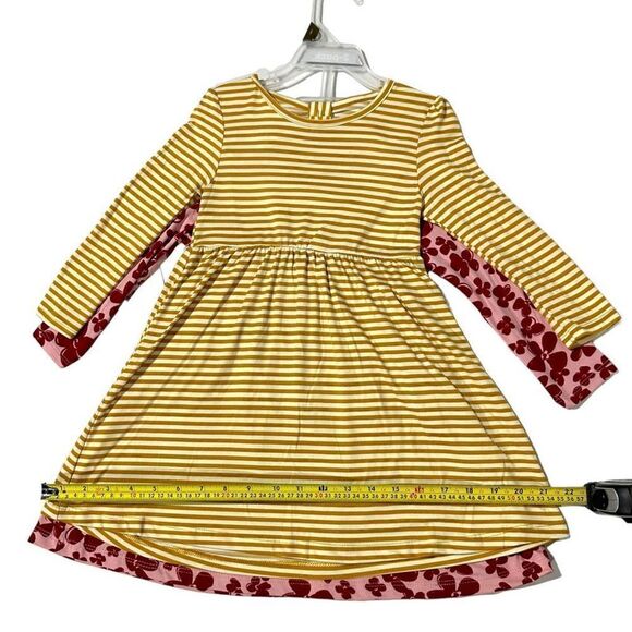 Member's Mark Girls' 2 Pack Dress Red Floral/Stripe Size 3T - Picture 13 of 15